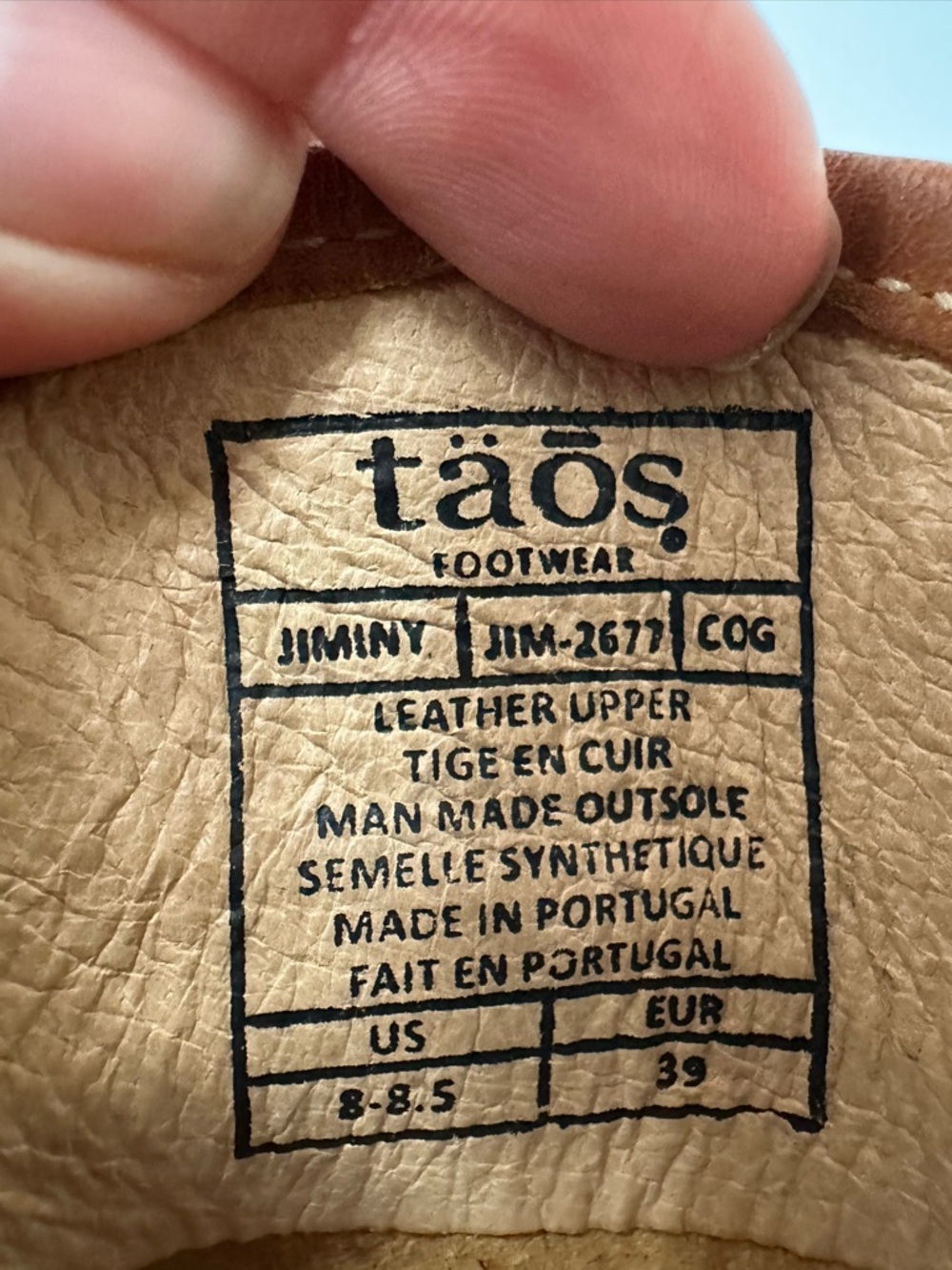 Taos Shoes Womens Size 39 Jiminy Casual Lace Up Oxford Flats Tan Leather Cap Toe - Picture 7 of 11